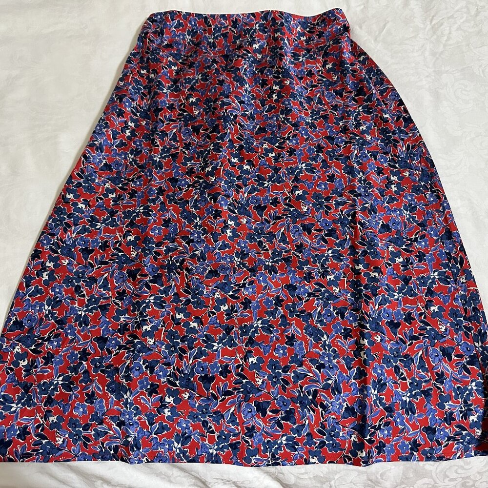 **NWOT** J Crew Printed Bias Slip Skirt - Petite XS